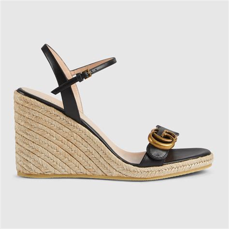 gucci women's leather platform espadrille